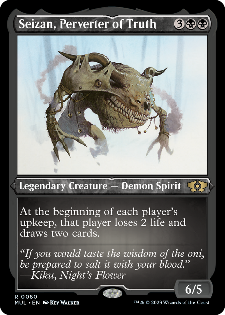 Seizan, Perverter of Truth (Foil Etched) [Multiverse Legends] | The Gaming-Verse