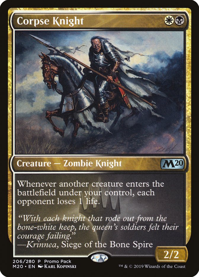 Corpse Knight (Promo Pack) [Core Set 2020 Promos] | The Gaming-Verse