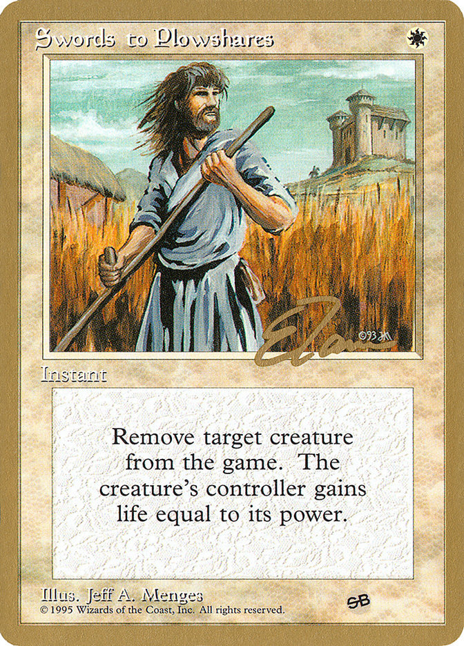 Swords to Plowshares (Eric Tam) (SB) [Pro Tour Collector Set] | The Gaming-Verse