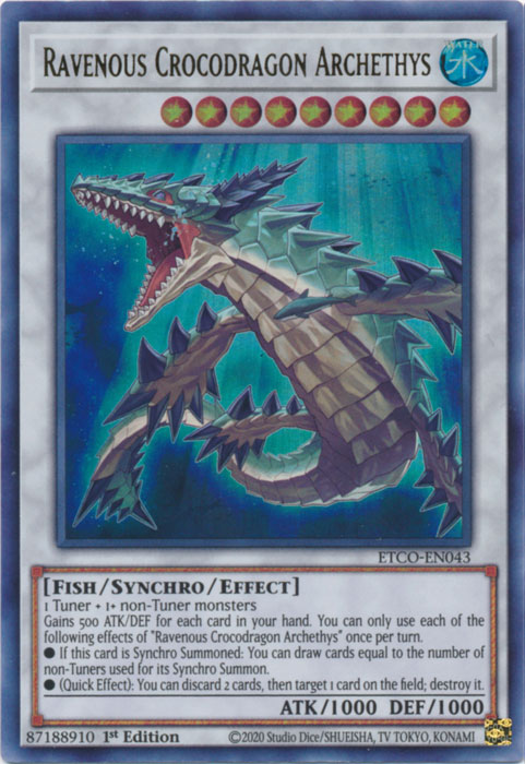 Ravenous Crocodragon Archethys [ETCO-EN043] Ultra Rare | The Gaming-Verse