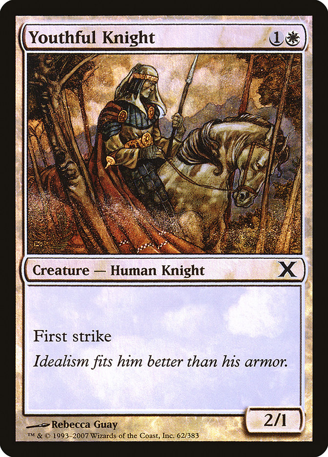 Youthful Knight (Premium Foil) [Tenth Edition] | The Gaming-Verse