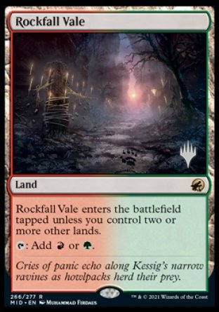 Rockfall Vale (Promo Pack) [Innistrad: Midnight Hunt Promos] | The Gaming-Verse