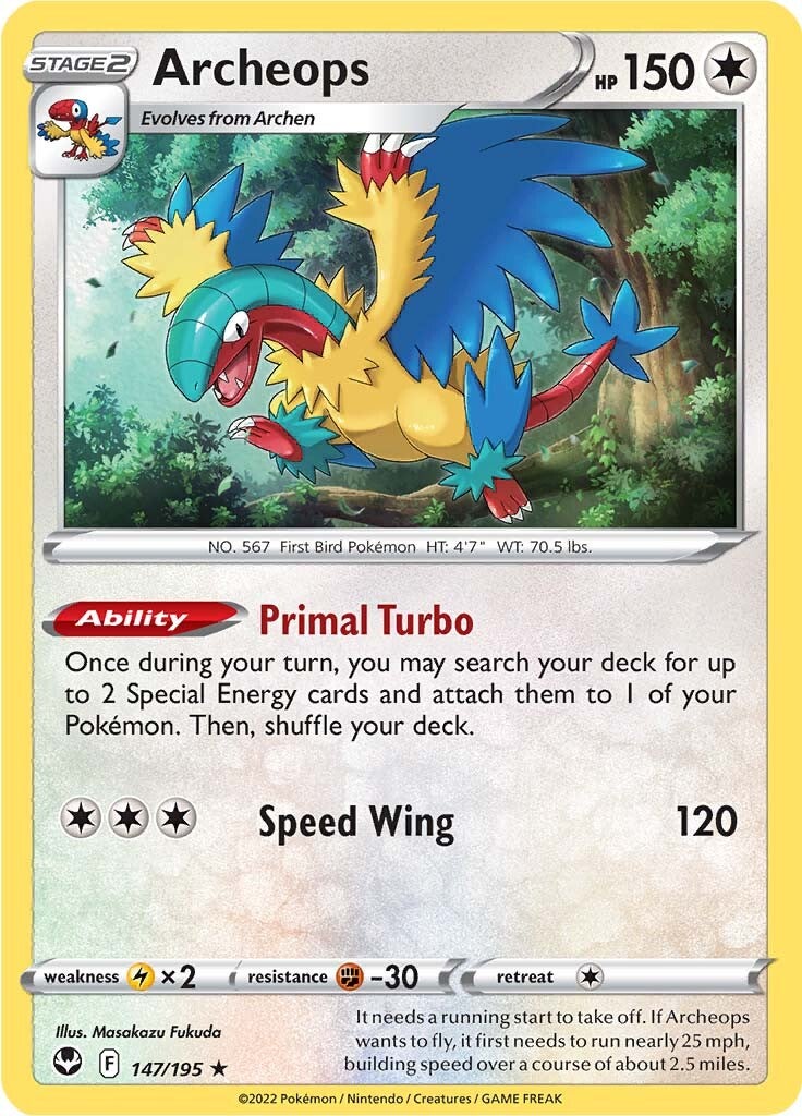 Archeops (147/195) (Theme Deck Exclusive) [Sword & Shield: Silver Tempest] | The Gaming-Verse