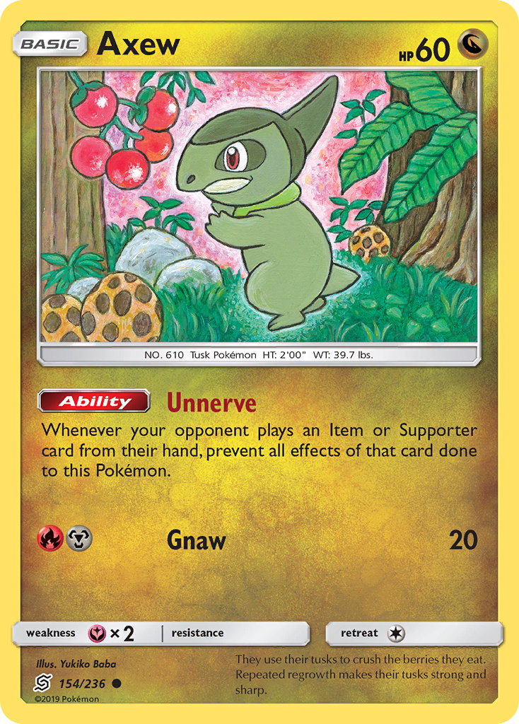 Axew (154/236) [Sun & Moon: Unified Minds] | The Gaming-Verse