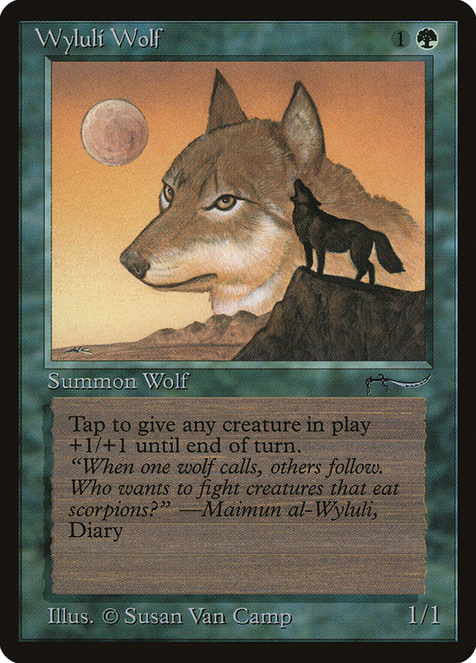 Wyluli Wolf (Dark Mana Cost) [Arabian Nights] | The Gaming-Verse