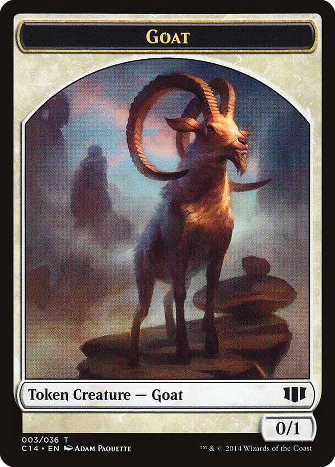 Goblin // Goat Double-sided Token [Commander 2014 Tokens] | The Gaming-Verse