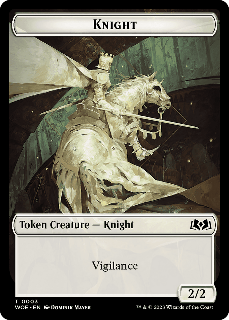 Knight Token [Wilds of Eldraine Tokens] | The Gaming-Verse