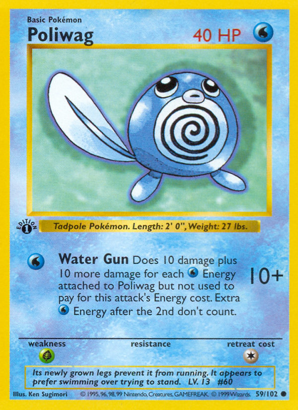 Poliwag (59/102) (Shadowless) [Base Set 1st Edition] | The Gaming-Verse