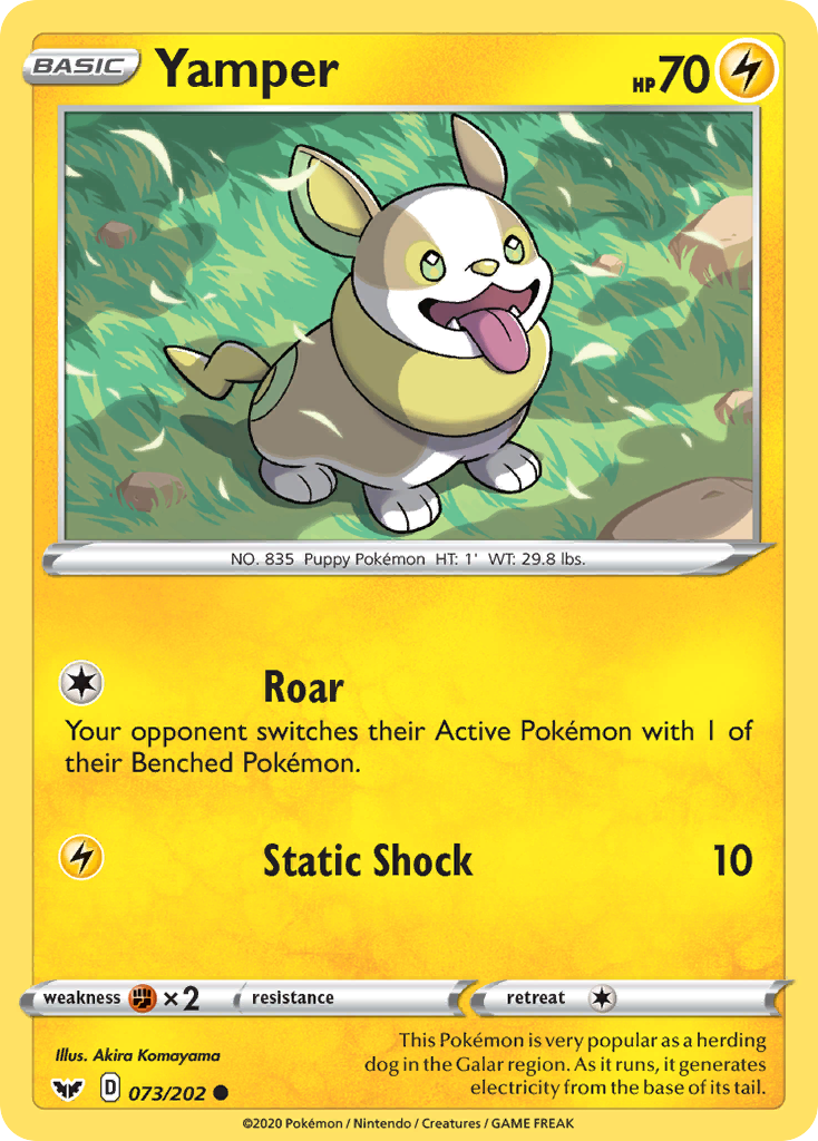 Yamper (073/202) [Sword & Shield: Base Set] | The Gaming-Verse