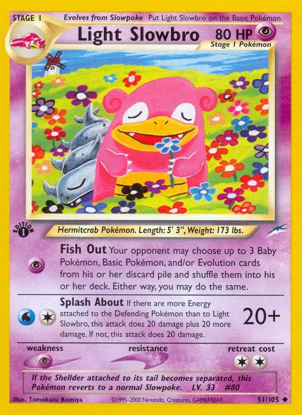 Light Slowbro (51/105) [Neo Destiny 1st Edition] | The Gaming-Verse