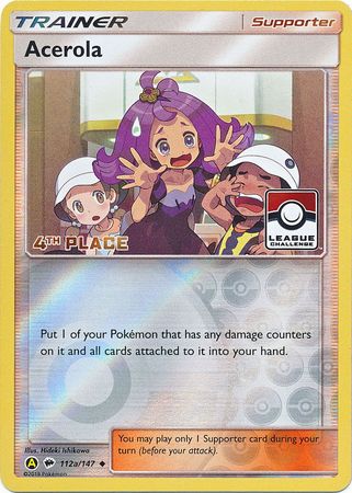 Acerola (112a/147) (League Promo 4th Place) [Sun & Moon: Burning Shadows] | The Gaming-Verse