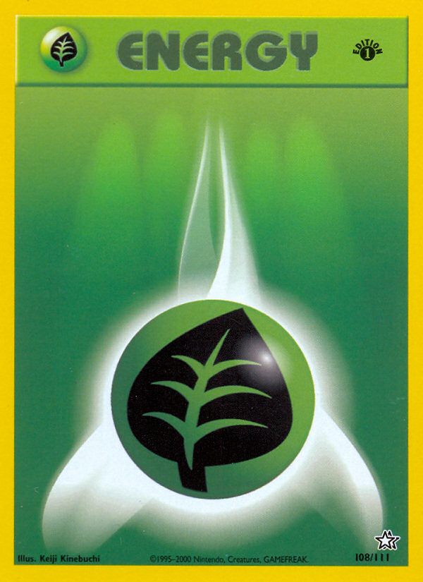 Grass Energy (108/111) [Neo Genesis 1st Edition] | The Gaming-Verse