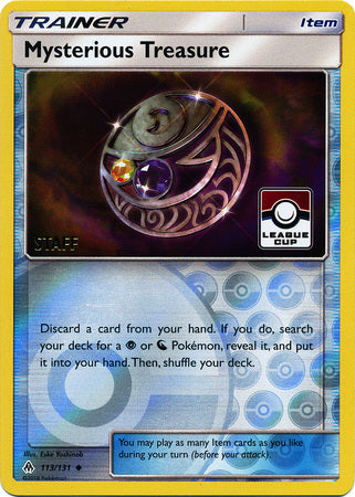 Mysterious Treasure (113/131) (League Promo Staff) [Sun & Moon: Forbidden Light] | The Gaming-Verse