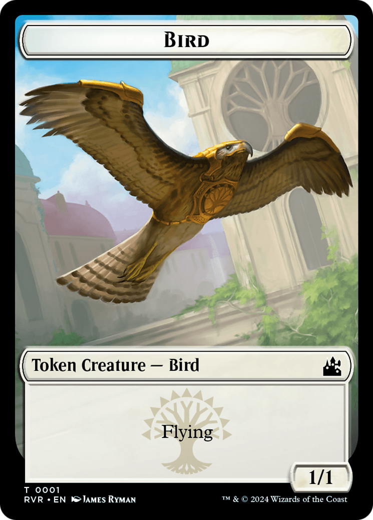 Bird // Emblem - Domri Rade Double-Sided Token [Ravnica Remastered Tokens] | The Gaming-Verse