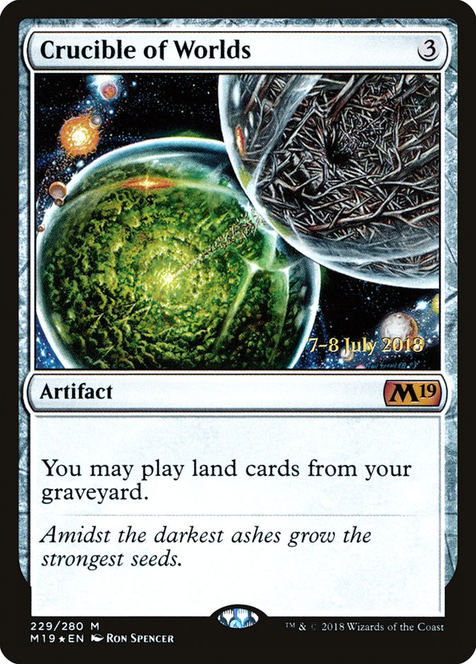 Crucible of Worlds  (Prerelease) [Core Set 2019 Prerelease Promos] | The Gaming-Verse