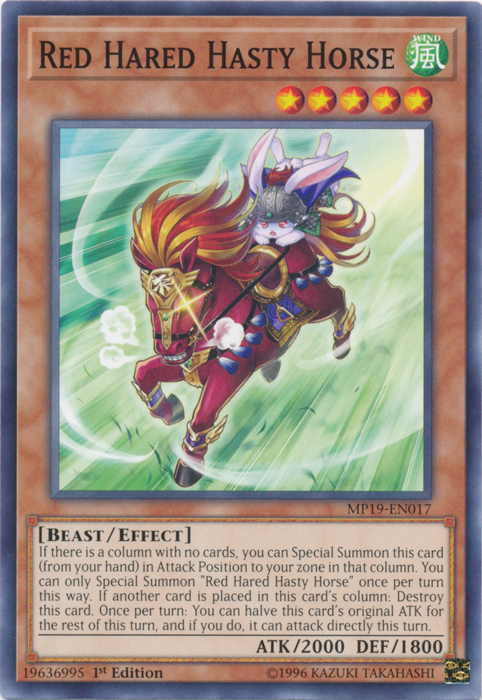 Red Hared Hasty Horse [MP19-EN017] Common | The Gaming-Verse