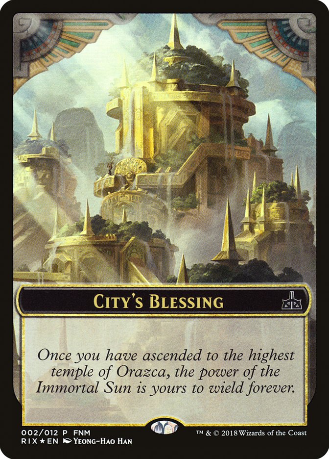 City's Blessing // Elemental Double-sided Token [Friday Night Magic 2018] | The Gaming-Verse