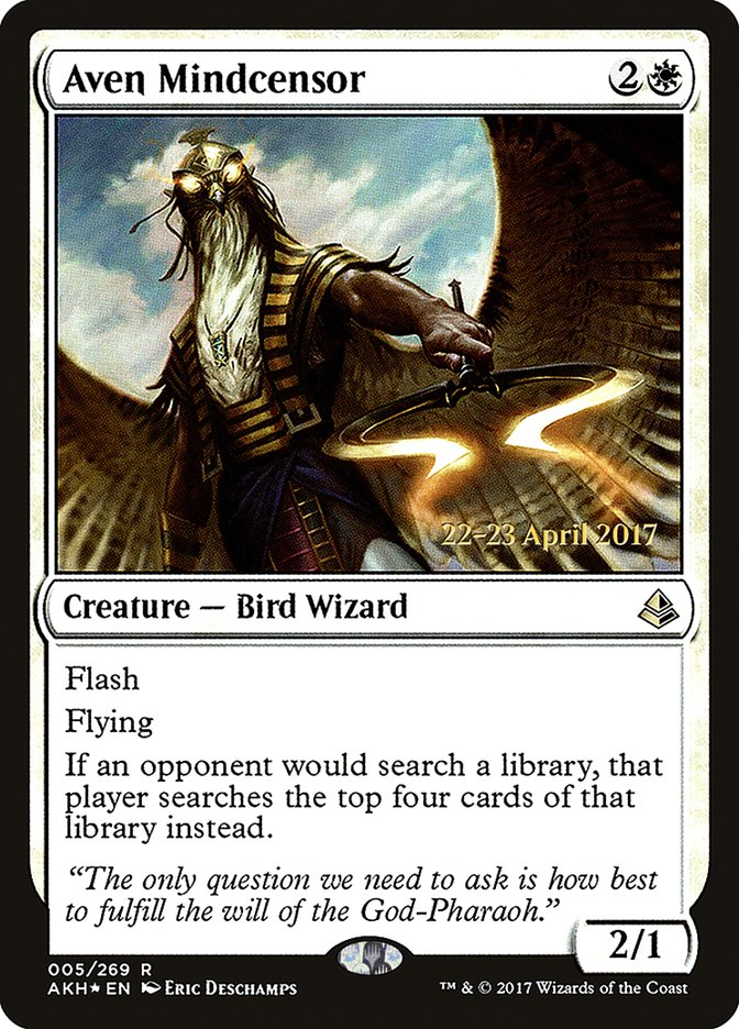 Aven Mindcensor  (Prerelease) [Amonkhet Prerelease Promos] | The Gaming-Verse