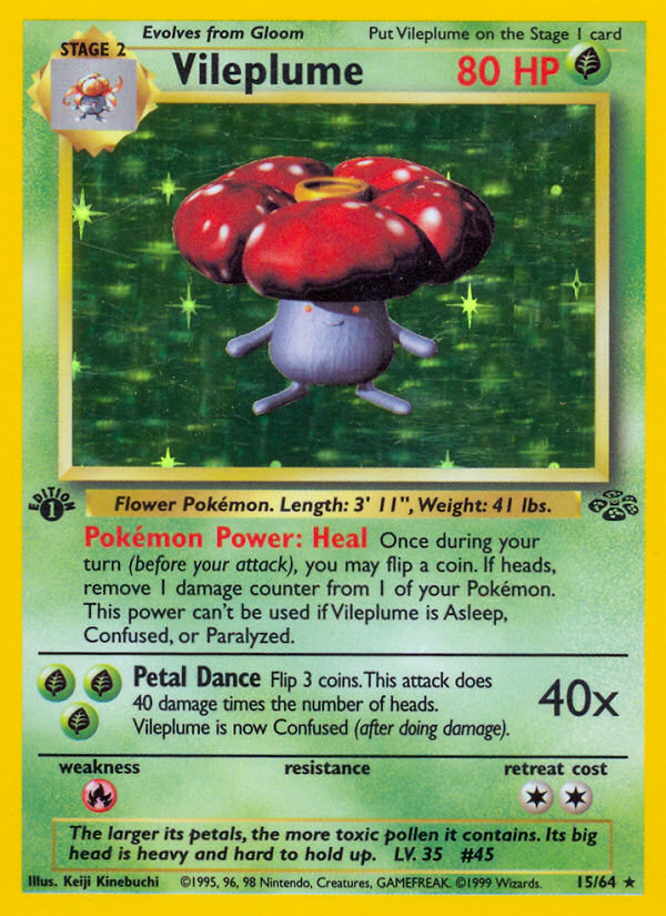 Vileplume (15/64) [Jungle 1st Edition] | The Gaming-Verse