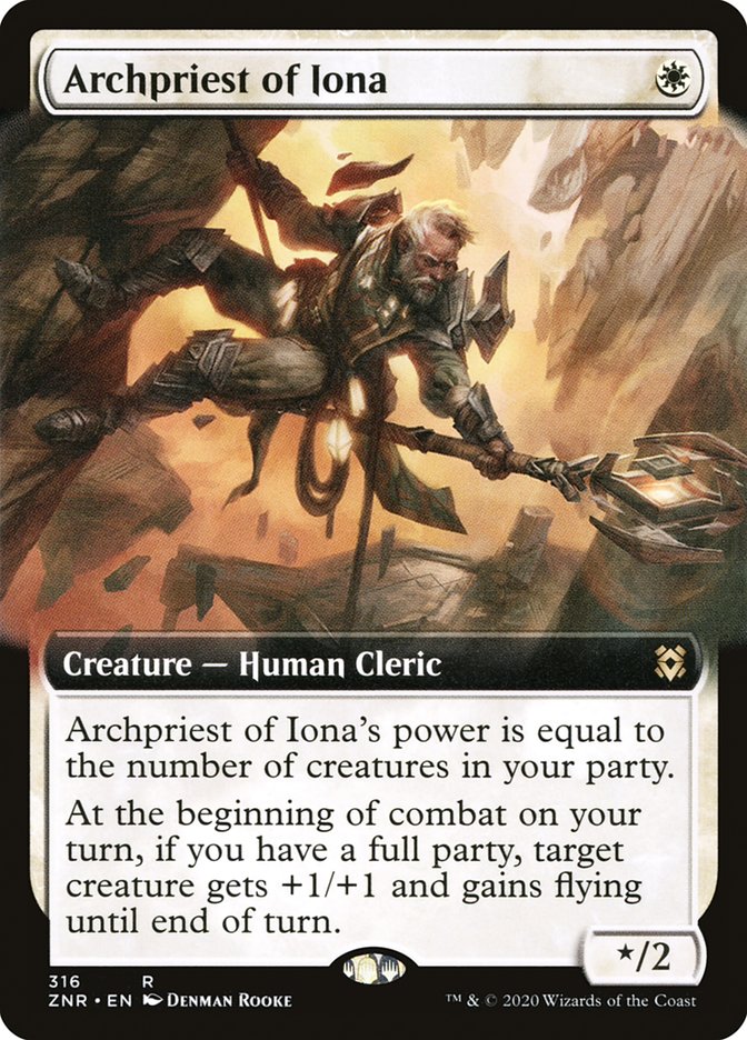 Archpriest of Iona (Extended Art) [Zendikar Rising] | The Gaming-Verse