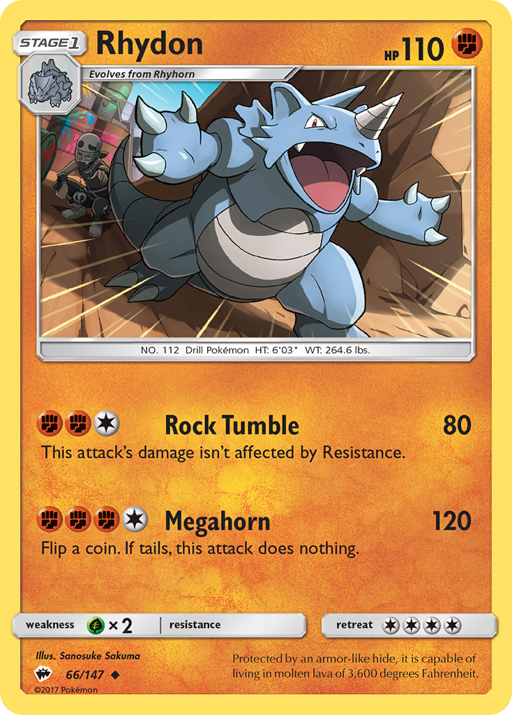 Rhydon (66/147) [Sun & Moon: Burning Shadows] | The Gaming-Verse