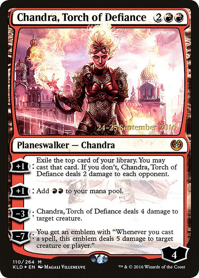 Chandra, Torch of Defiance  (Prerelease) [Kaladesh Prerelease Promos] | The Gaming-Verse