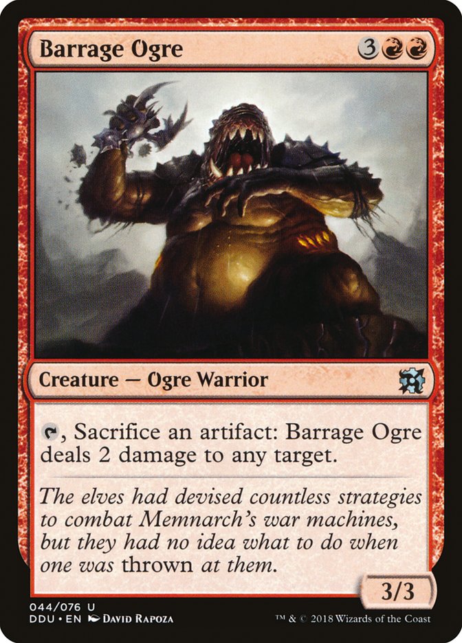 Barrage Ogre [Duel Decks: Elves vs. Inventors] | The Gaming-Verse