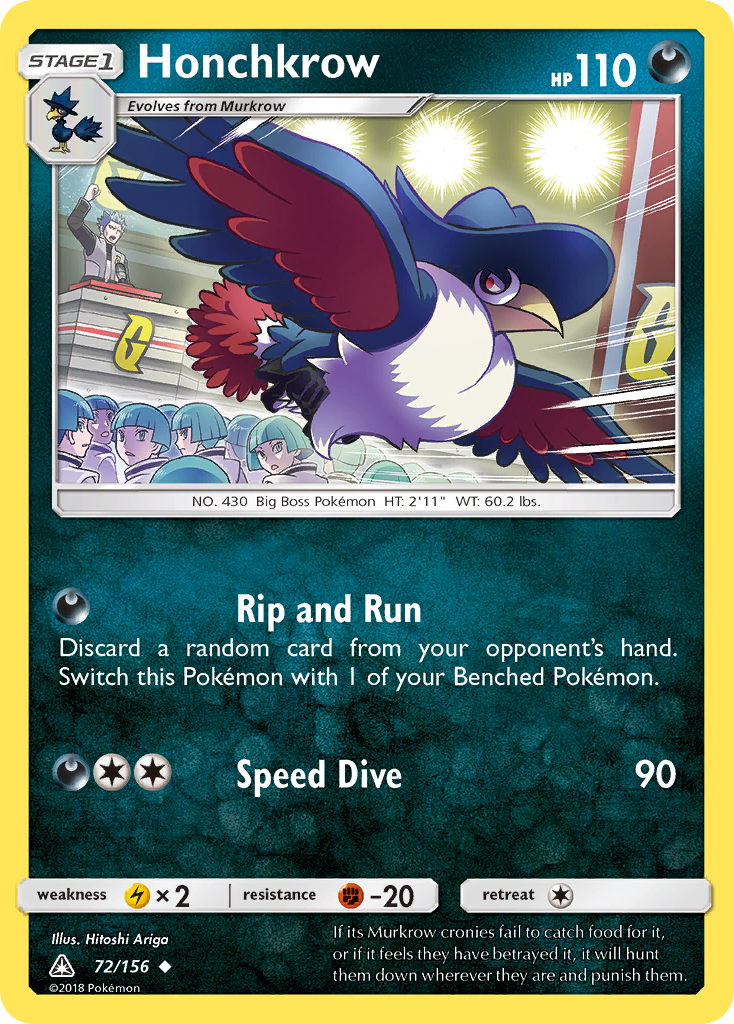 Honchkrow (72/156) [Sun & Moon: Ultra Prism] | The Gaming-Verse