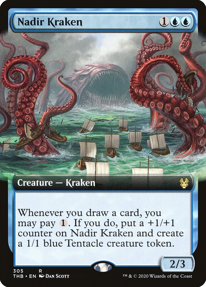 Nadir Kraken (Extended Art) [Theros Beyond Death] | The Gaming-Verse