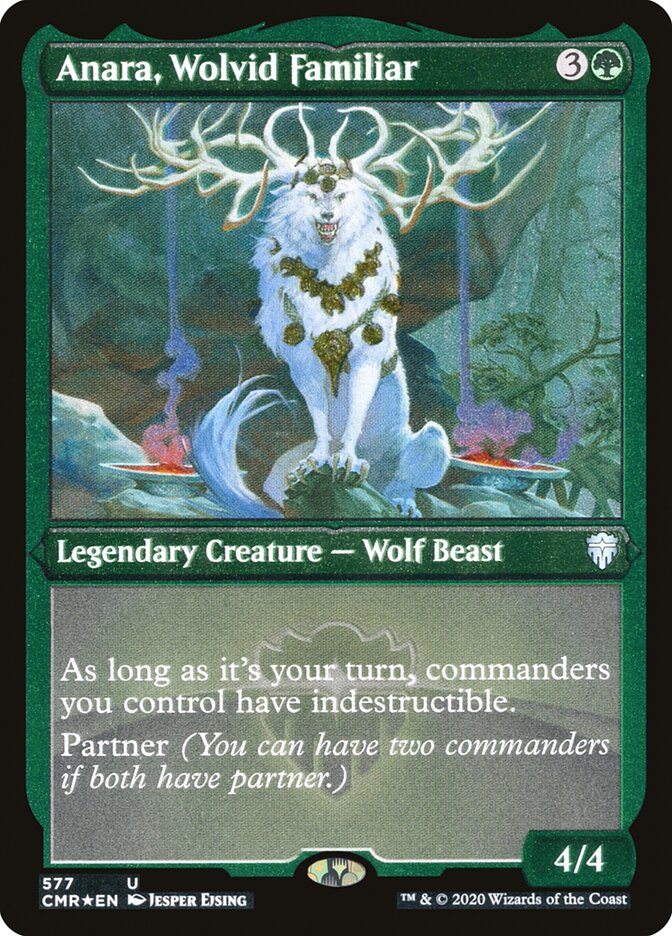 Anara, Wolvid Familiar [Commander Legends Etched] | The Gaming-Verse