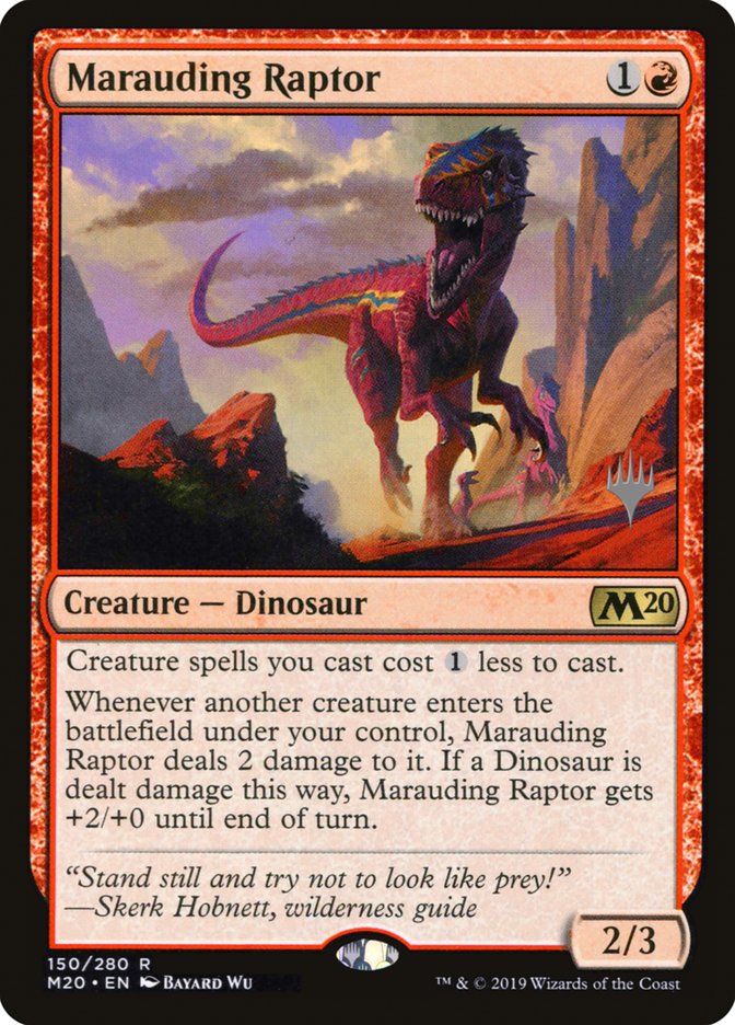 Marauding Raptor (Promo Pack) [Core Set 2020 Promos] | The Gaming-Verse