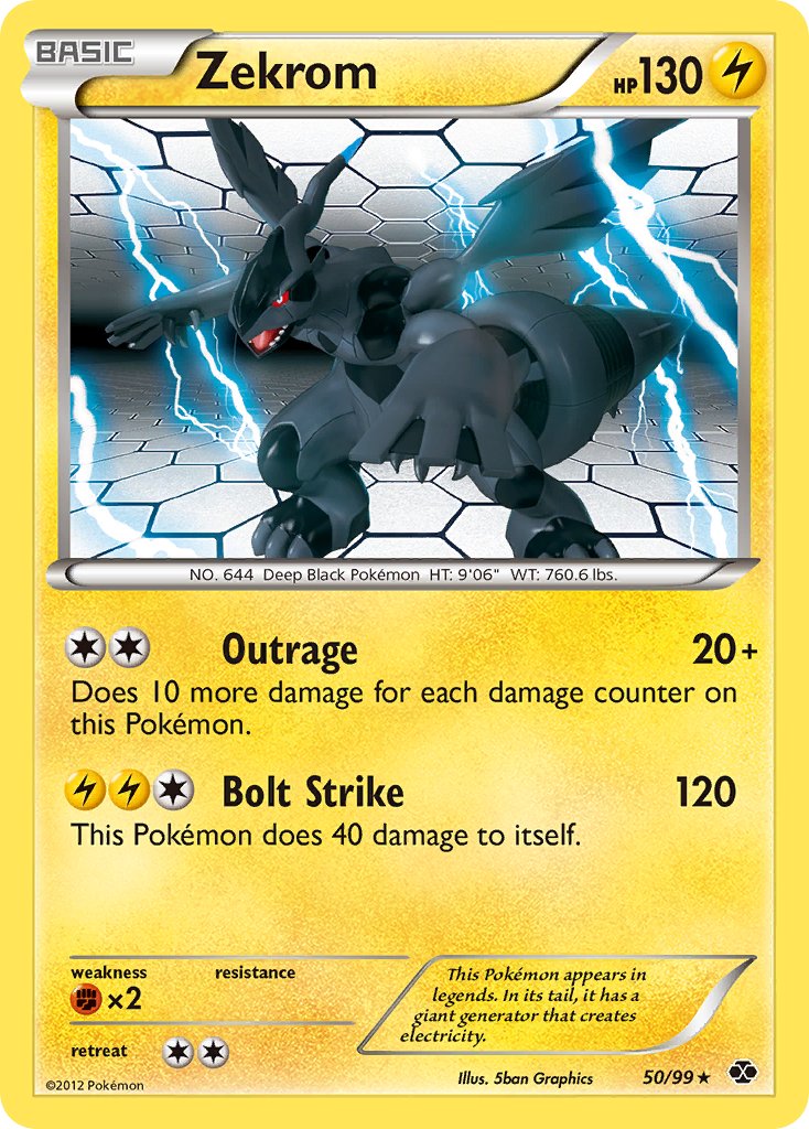 Zekrom (50/99) (Theme Deck Exclusive) [Black & White: Next Destinies] | The Gaming-Verse