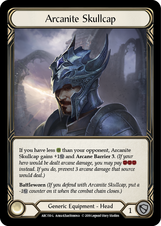 Arcanite Skullcap [ARC150-L] 1st Edition Cold Foil | The Gaming-Verse