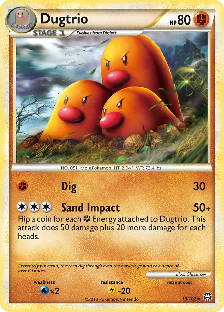 Dugtrio (19/102) [HeartGold & SoulSilver: Triumphant] | The Gaming-Verse