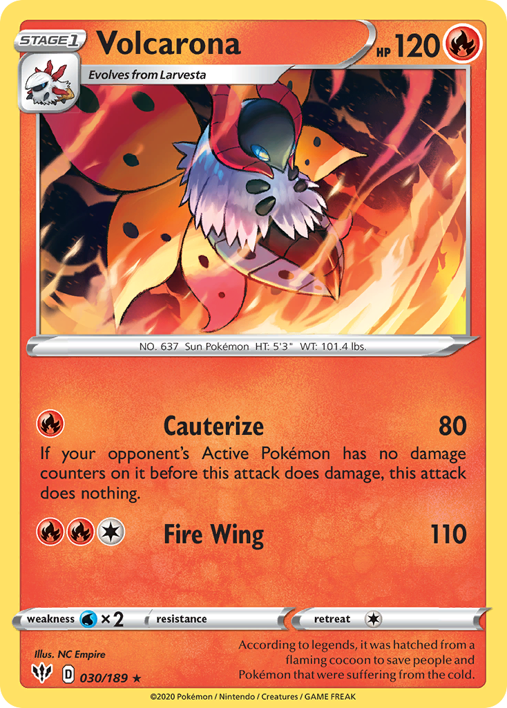 Volcarona (030/189) [Sword & Shield: Darkness Ablaze] | The Gaming-Verse