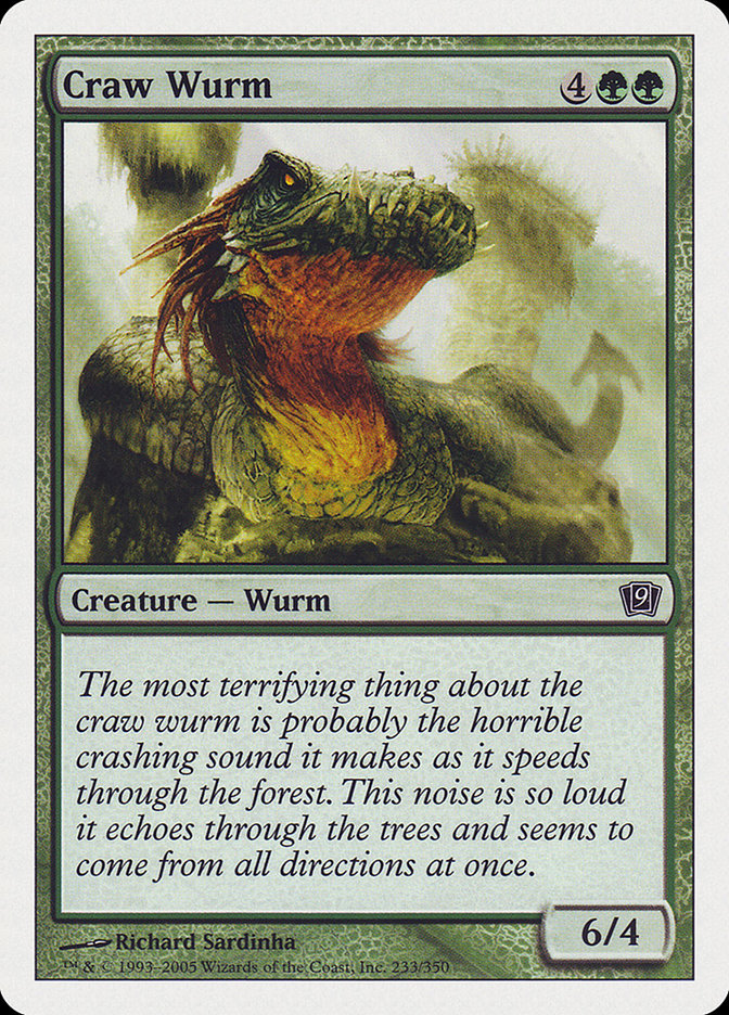 Craw Wurm [Ninth Edition] | The Gaming-Verse