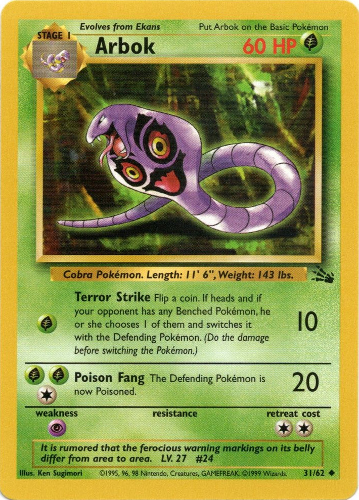 Arbok (31/62) [Fossil Unlimited] | The Gaming-Verse