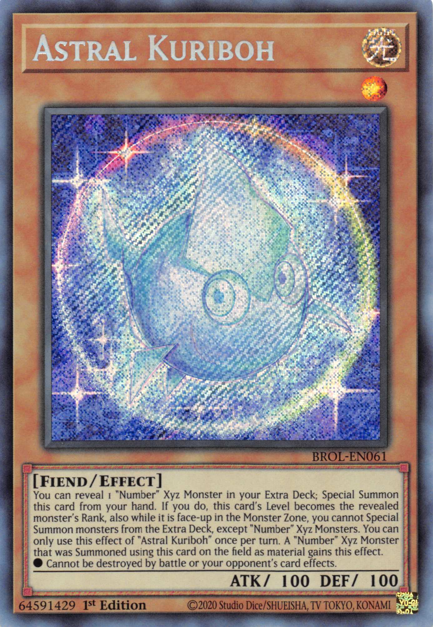 Astral Kuriboh [BROL-EN061] Secret Rare | The Gaming-Verse