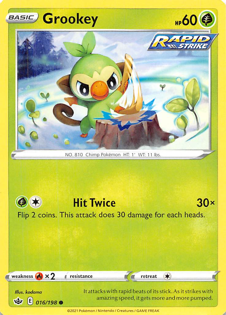 Grookey (016/198) [Sword & Shield: Chilling Reign] | The Gaming-Verse