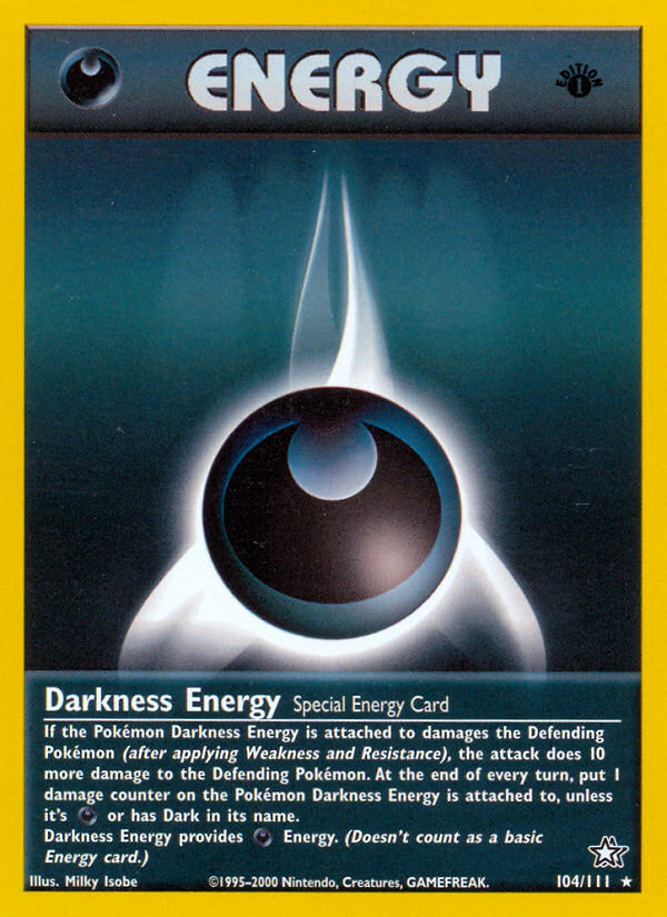 Darkness Energy (104/111) [Neo Genesis 1st Edition] | The Gaming-Verse