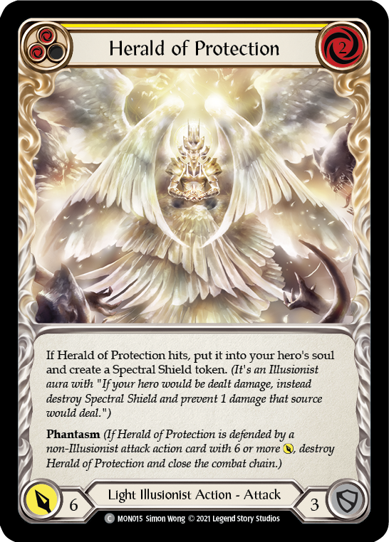 Herald of Protection (Yellow) [MON015] 1st Edition Normal | The Gaming-Verse
