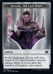 Liliana, the Last Hope Emblem // Spirit Double-sided Token [Double Masters 2022 Tokens] | The Gaming-Verse