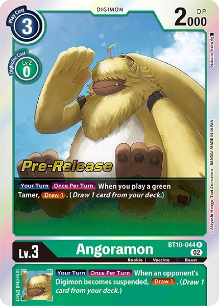 Angoramon [BT10-044] [Xros Encounter Pre-Release Cards] | The Gaming-Verse