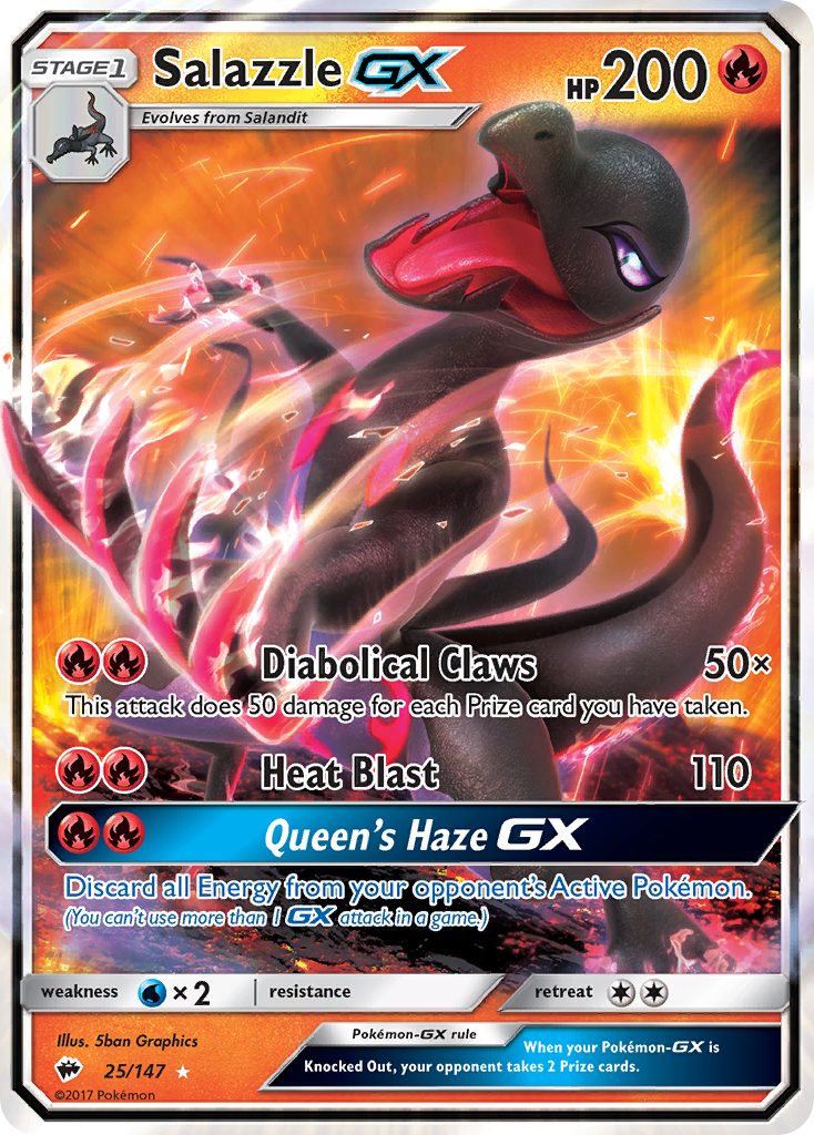 Salazzle GX (25/147) [Sun & Moon: Burning Shadows] | The Gaming-Verse