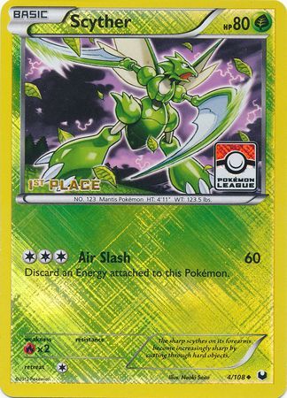 Scyther (4/108) (League Promo 1st Place) [Black & White: Dark Explorers] | The Gaming-Verse