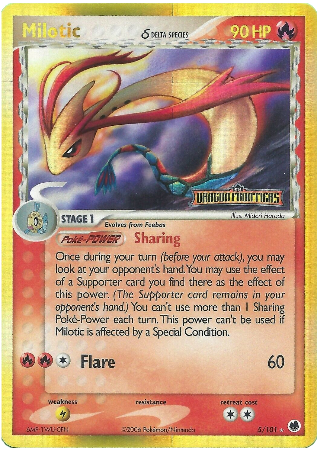 Milotic (5/101) (Delta Species) (Stamped) [EX: Dragon Frontiers] | The Gaming-Verse