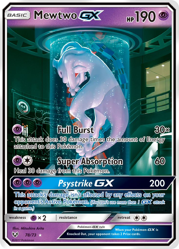 Mewtwo GX (78/73) [Sun & Moon: Shining Legends] | The Gaming-Verse