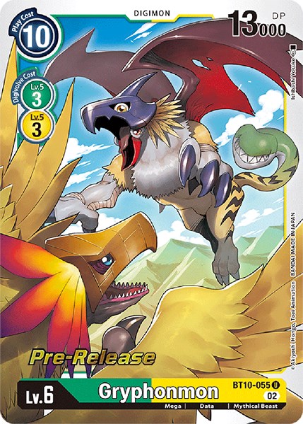 Gryphonmon [BT10-055] [Xros Encounter Pre-Release Cards] | The Gaming-Verse