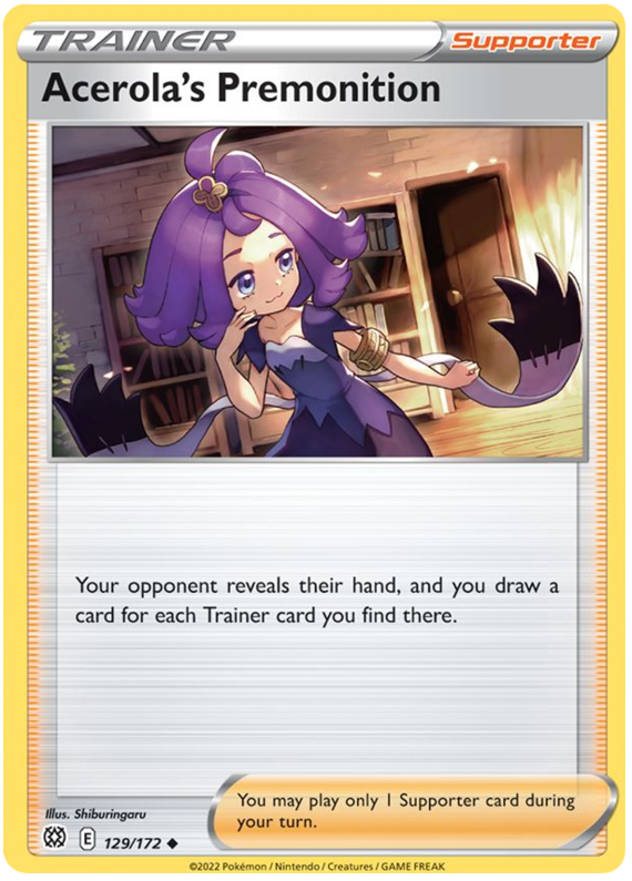 Acerola's Premonition (129/172) [Sword & Shield: Brilliant Stars] | The Gaming-Verse