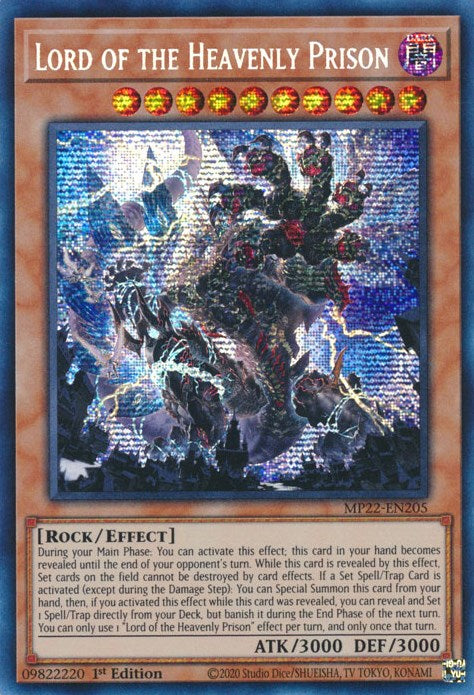 Lord of the Heavenly Prison [MP22-EN205] Prismatic Secret Rare | The Gaming-Verse